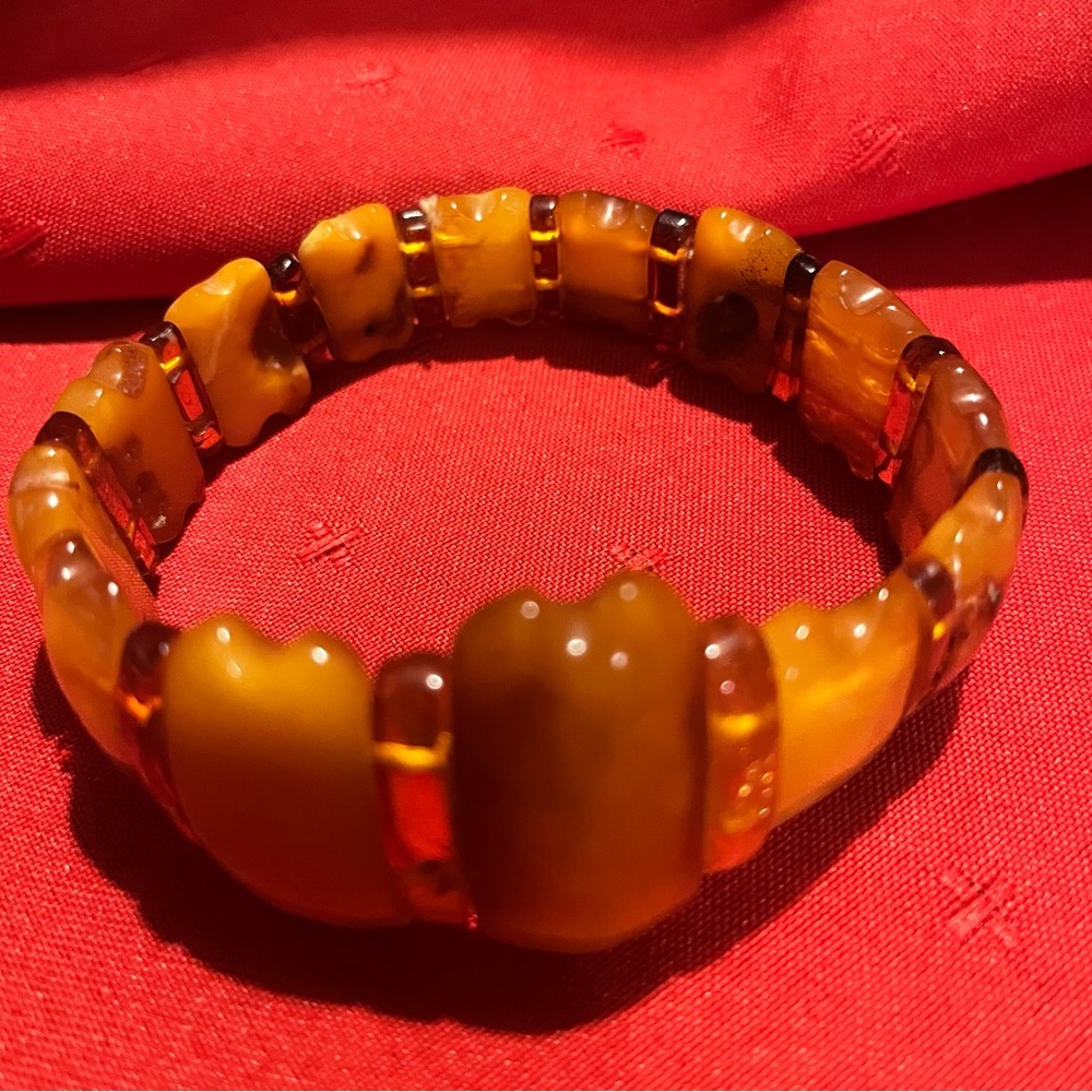 Butterscotch Vintage Baltic Amber Bracelet, Beautiful